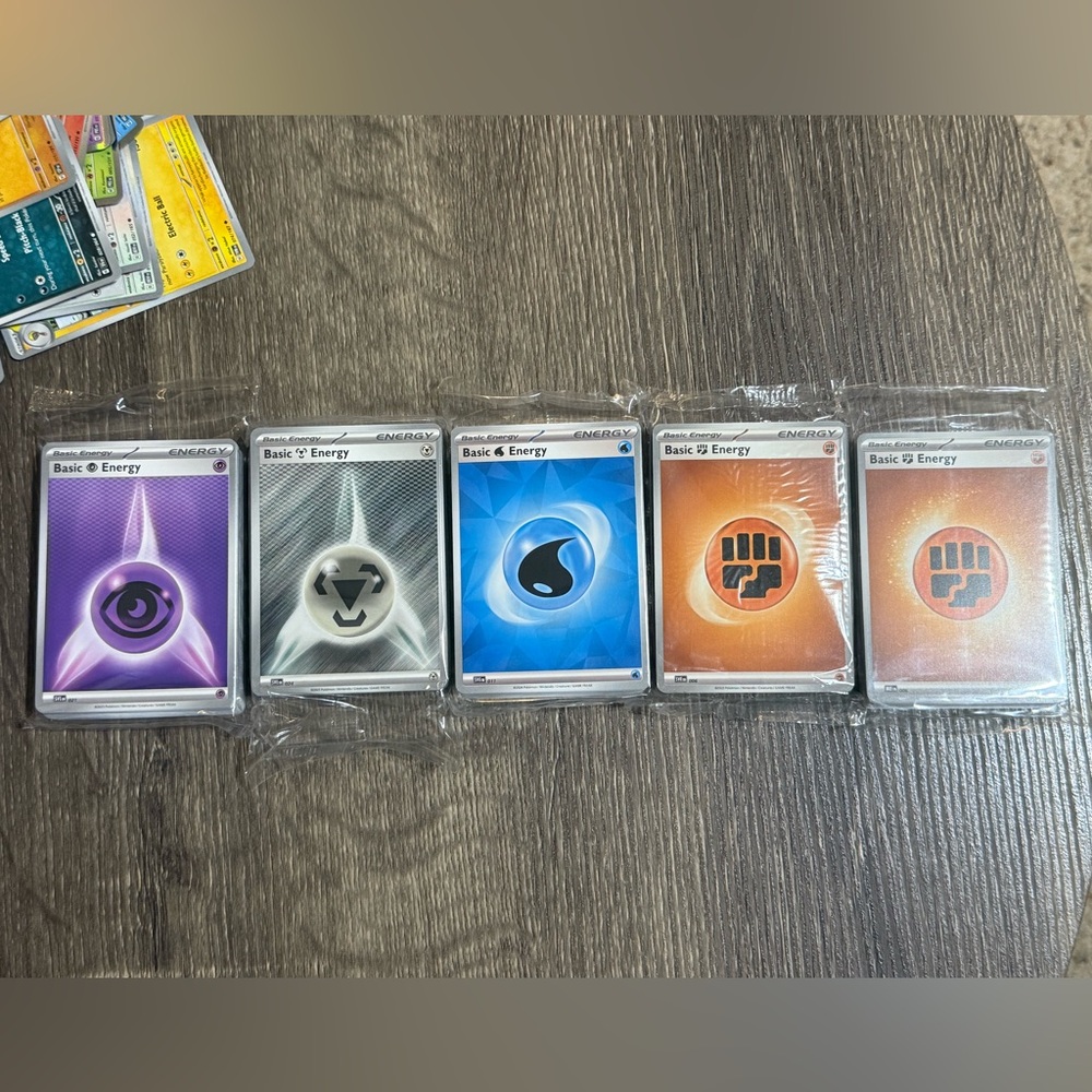 Set of 5 Sealed Pokémon Energy Cards